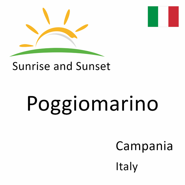 Sunrise and sunset times for Poggiomarino, Campania, Italy