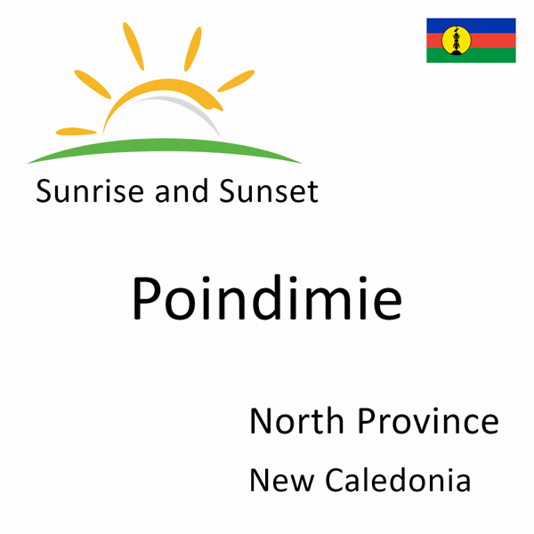 Sunrise and sunset times for Poindimie, North Province, New Caledonia