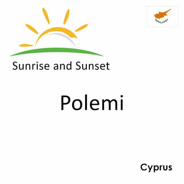 Sunrise and sunset times for Polemi, Cyprus