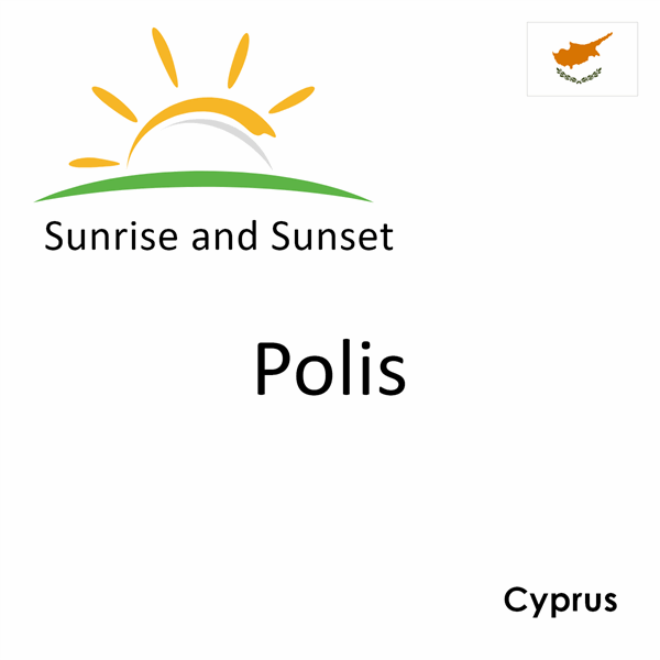 Sunrise and sunset times for Polis, Cyprus
