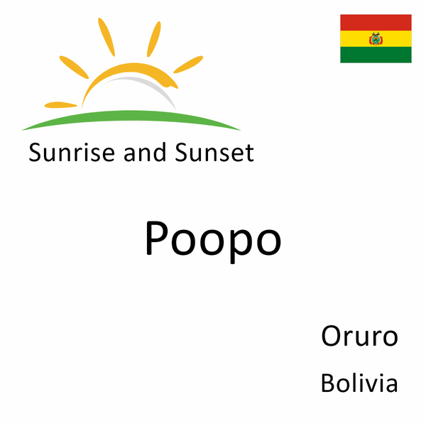 Sunrise and sunset times for Poopo, Oruro, Bolivia