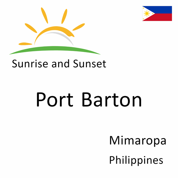 Sunrise and sunset times for Port Barton, Mimaropa, Philippines