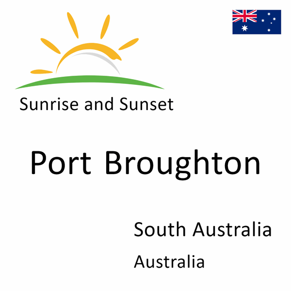 Sunrise and sunset times for Port Broughton, South Australia, Australia