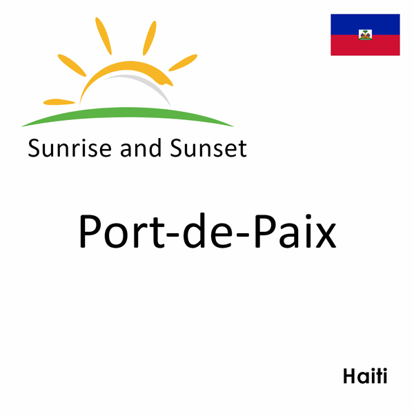 Sunrise and sunset times for Port-de-Paix, Haiti