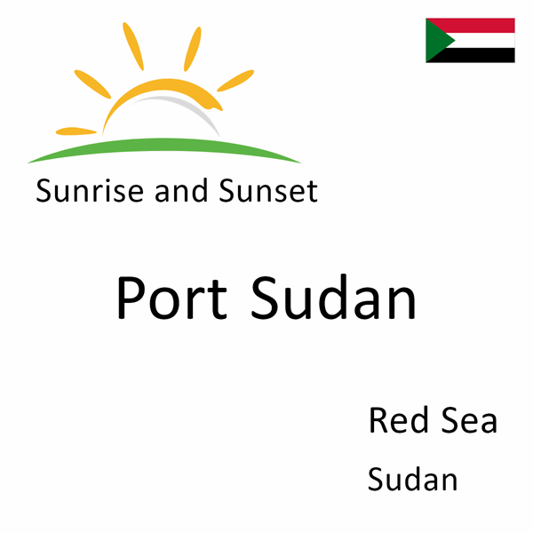 Sunrise and sunset times for Port Sudan, Red Sea, Sudan