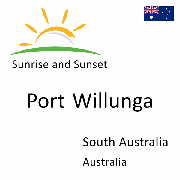 Sunrise and sunset times for Port Willunga, South Australia, Australia