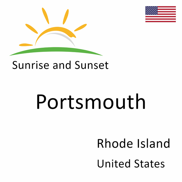 Sunrise and sunset times for Portsmouth, Rhode Island, United States