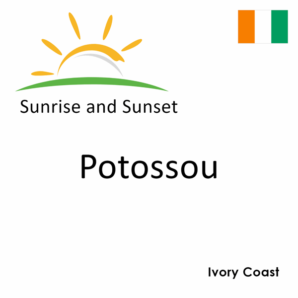 Sunrise and sunset times for Potossou, Ivory Coast