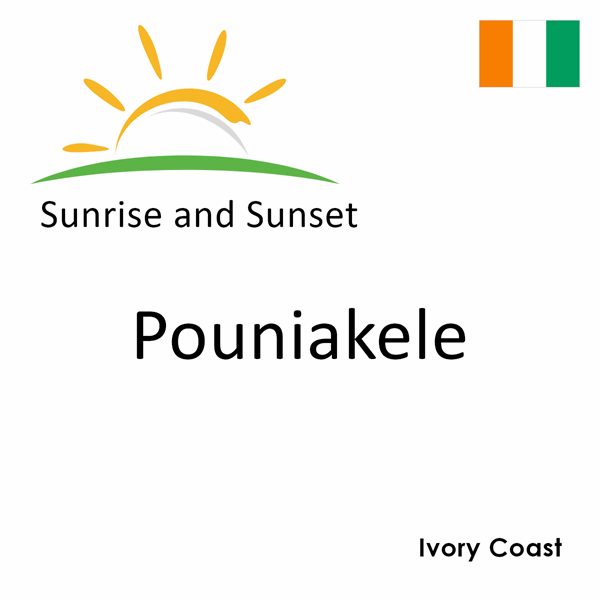 Sunrise and sunset times for Pouniakele, Ivory Coast