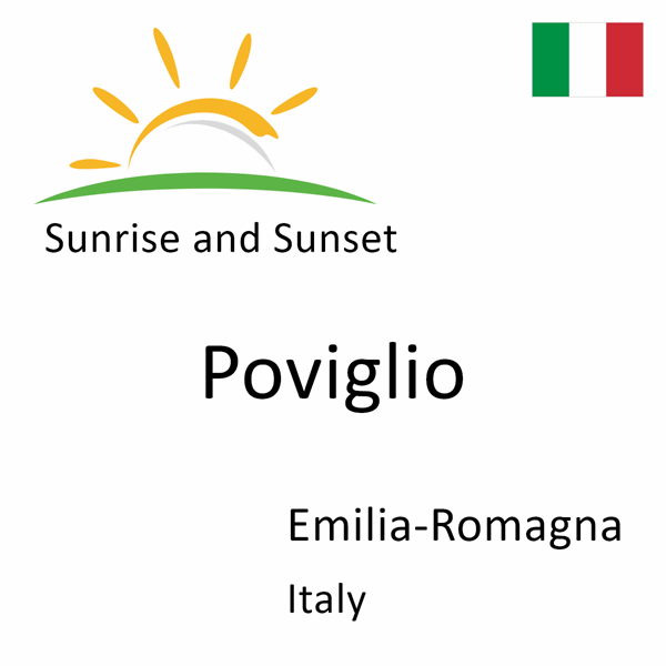 Sunrise and sunset times for Poviglio, Emilia-Romagna, Italy