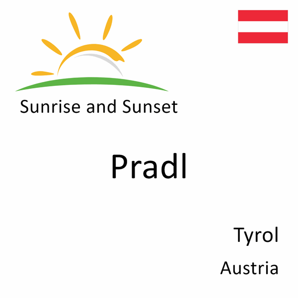Sunrise and sunset times for Pradl, Tyrol, Austria