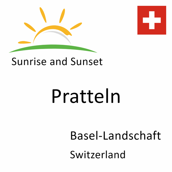 Sunrise and sunset times for Pratteln, Basel-Landschaft, Switzerland