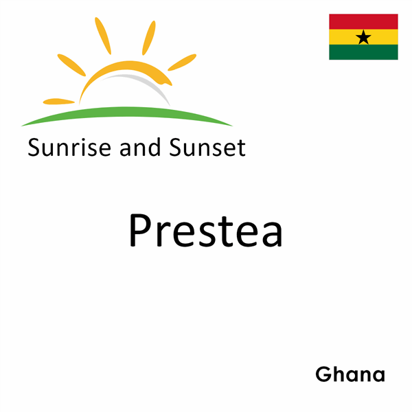 Sunrise and sunset times for Prestea, Ghana