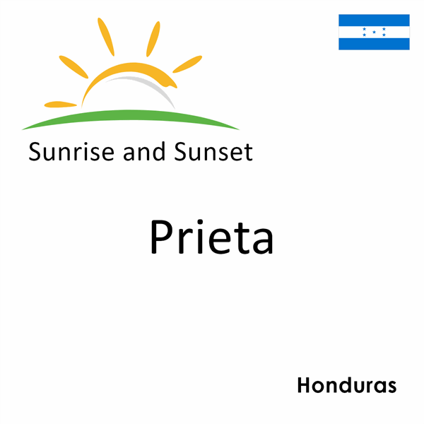 Sunrise and sunset times for Prieta, Honduras