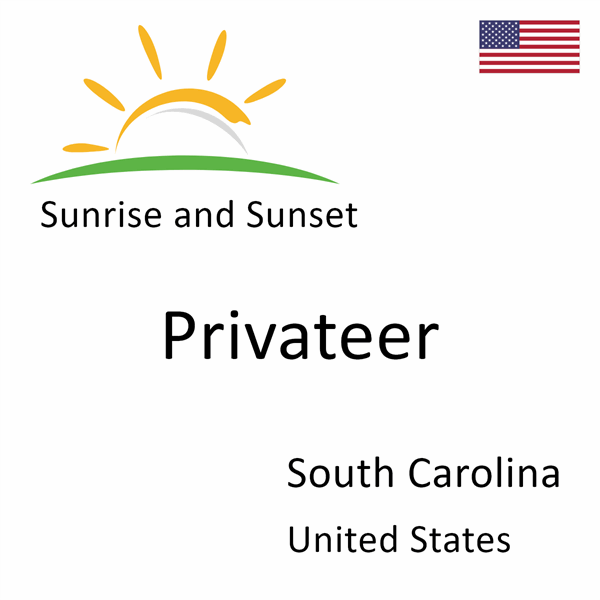 Sunrise and sunset times for Privateer, South Carolina, United States