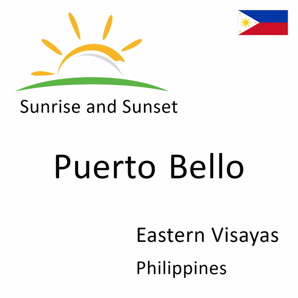 Sunrise and sunset times for Puerto Bello, Eastern Visayas, Philippines