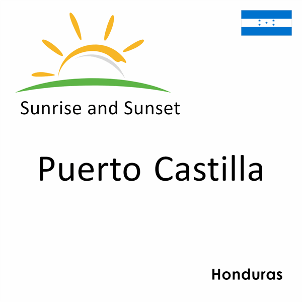 Sunrise and sunset times for Puerto Castilla, Honduras