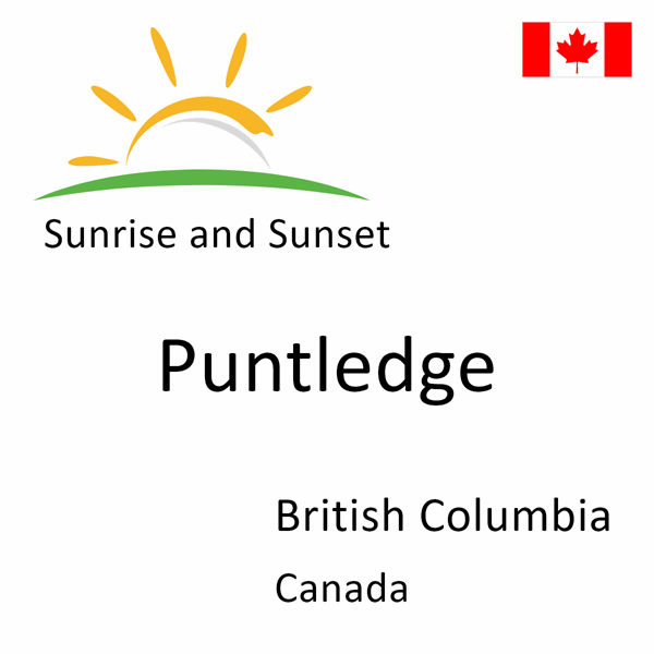 Sunrise and sunset times for Puntledge, British Columbia, Canada