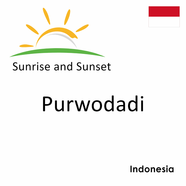 Sunrise and sunset times for Purwodadi, Indonesia