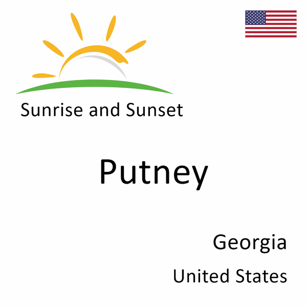 Sunrise and sunset times for Putney, Georgia, United States