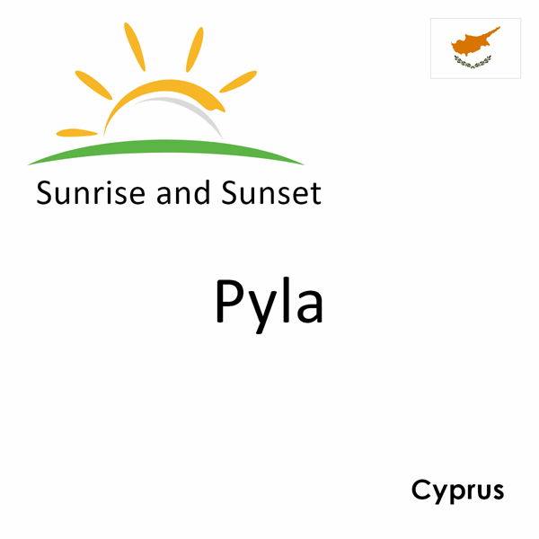 Sunrise and sunset times for Pyla, Cyprus