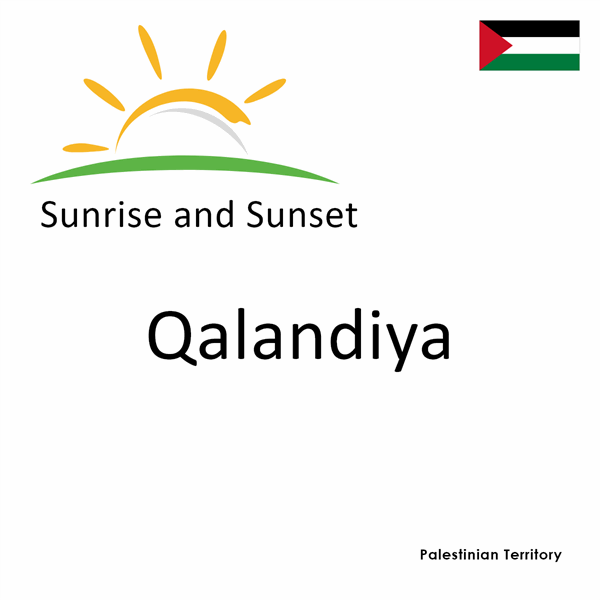 Sunrise and sunset times for Qalandiya, Palestinian Territory