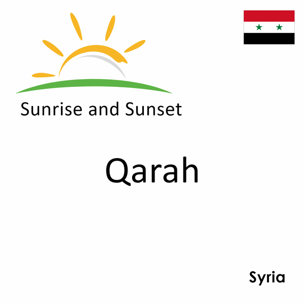 Sunrise and sunset times for Qarah, Syria