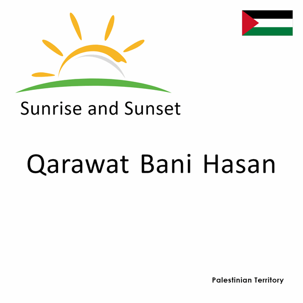 Sunrise and sunset times for Qarawat Bani Hasan, Palestinian Territory