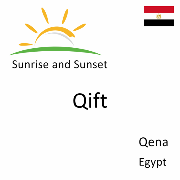 Sunrise and sunset times for Qift, Qena, Egypt