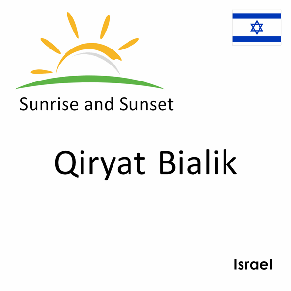 Sunrise and sunset times for Qiryat Bialik, Israel