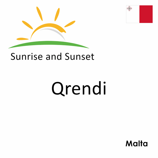 Sunrise and sunset times for Qrendi, Malta