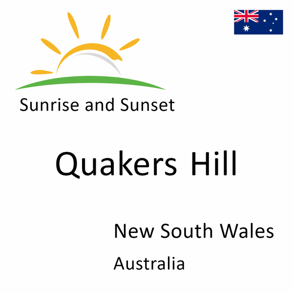 Sunrise and sunset times for Quakers Hill, New South Wales, Australia