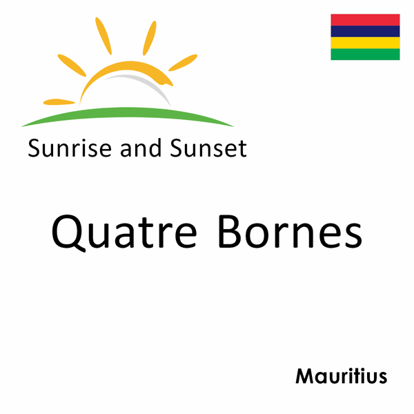 Sunrise and sunset times for Quatre Bornes, Mauritius