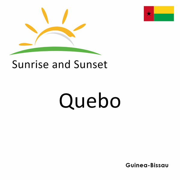 Sunrise and sunset times for Quebo, Guinea-Bissau