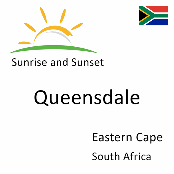 Sunrise and sunset times for Queensdale, Eastern Cape, South Africa
