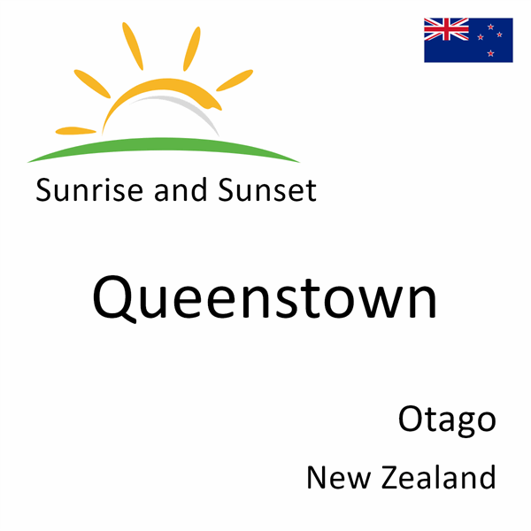 Sunrise and sunset times for Queenstown, Otago, New Zealand