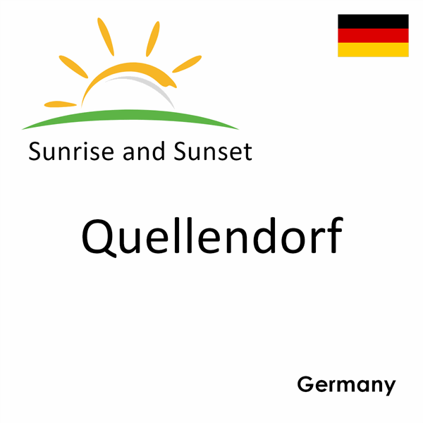 Sunrise and sunset times for Quellendorf, Germany