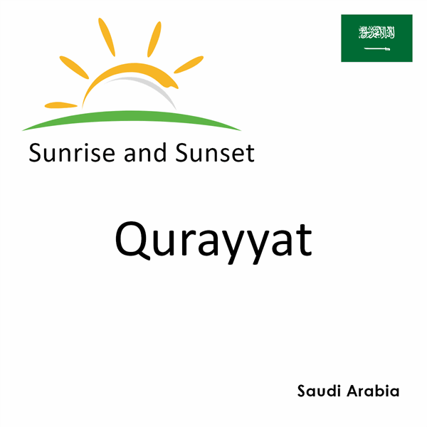 Sunrise and sunset times for Qurayyat, Saudi Arabia
