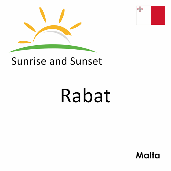 Sunrise and sunset times for Rabat, Malta