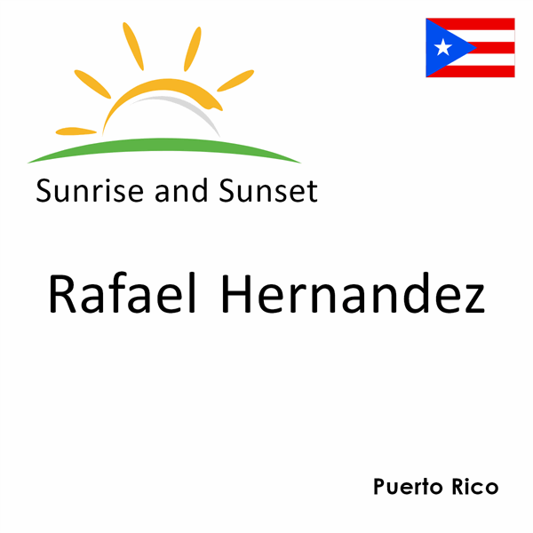 Sunrise and sunset times for Rafael Hernandez, Puerto Rico