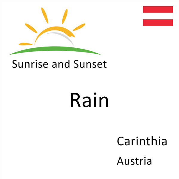 Sunrise and sunset times for Rain, Carinthia, Austria