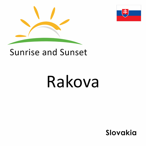 Sunrise and sunset times for Rakova, Slovakia