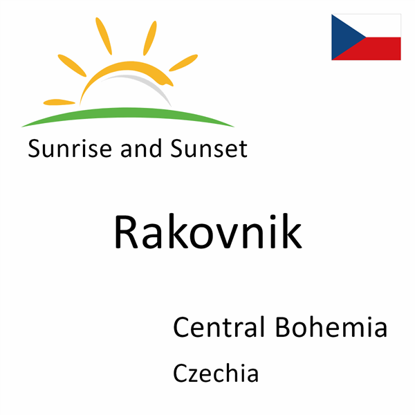 Sunrise and sunset times for Rakovnik, Central Bohemia, Czechia
