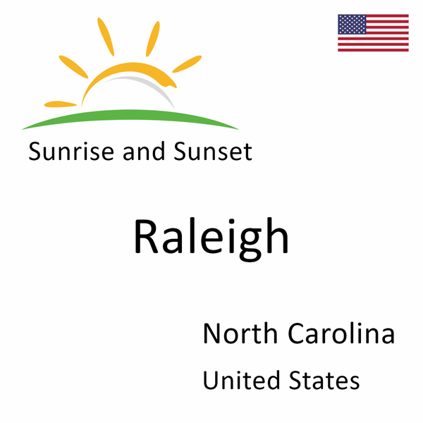 Sunrise and sunset times for Raleigh, North Carolina, United States