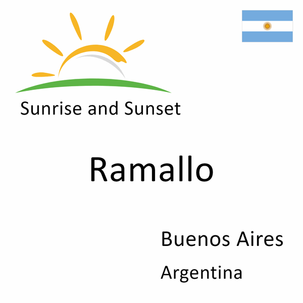 Sunrise and sunset times for Ramallo, Buenos Aires, Argentina