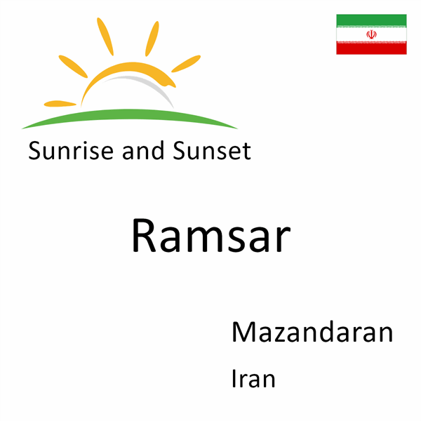 Sunrise and sunset times for Ramsar, Mazandaran, Iran