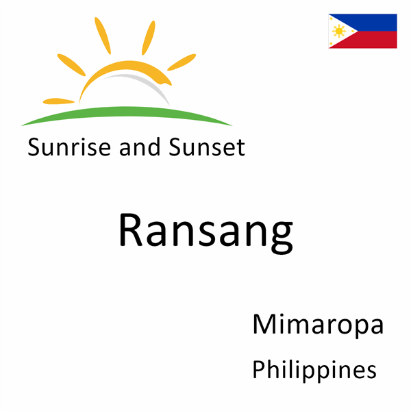 Sunrise and sunset times for Ransang, Mimaropa, Philippines