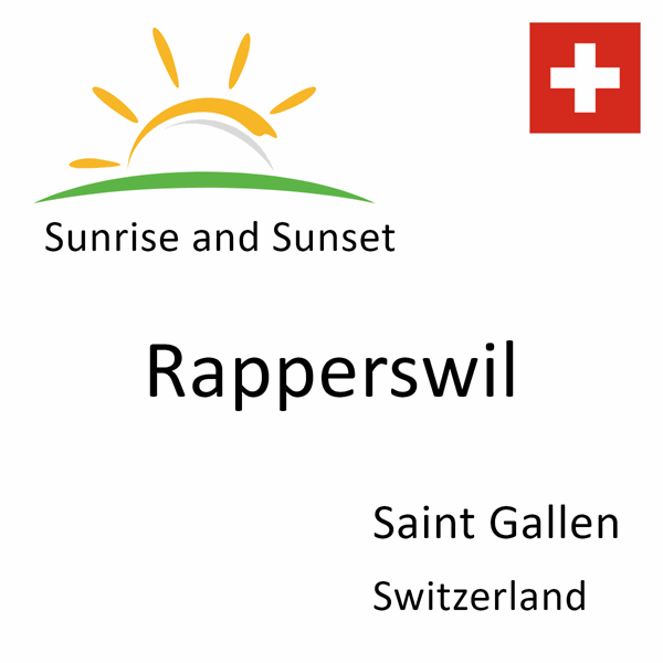 Sunrise and sunset times for Rapperswil, Saint Gallen, Switzerland