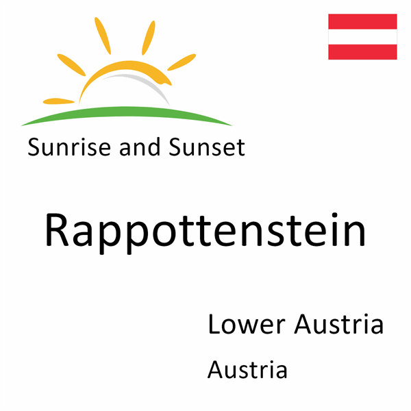 Sunrise and sunset times for Rappottenstein, Lower Austria, Austria