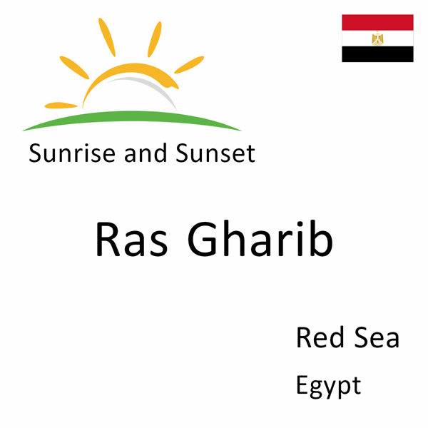 Sunrise and sunset times for Ras Gharib, Red Sea, Egypt